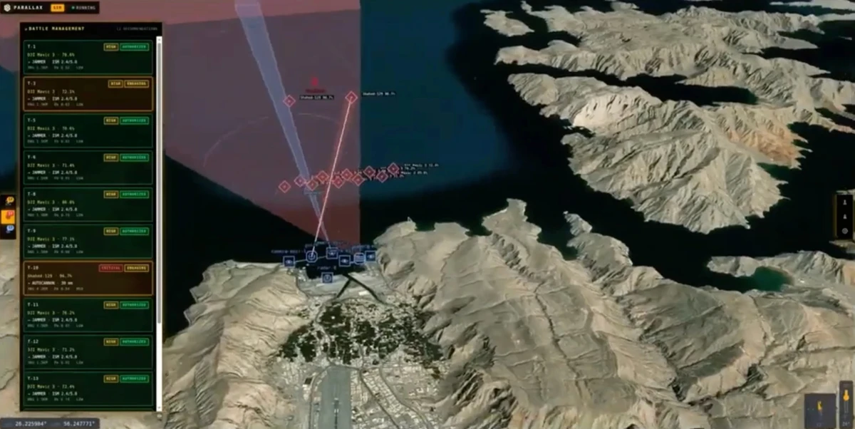A graphic image of the ParallaxOS system in operation
