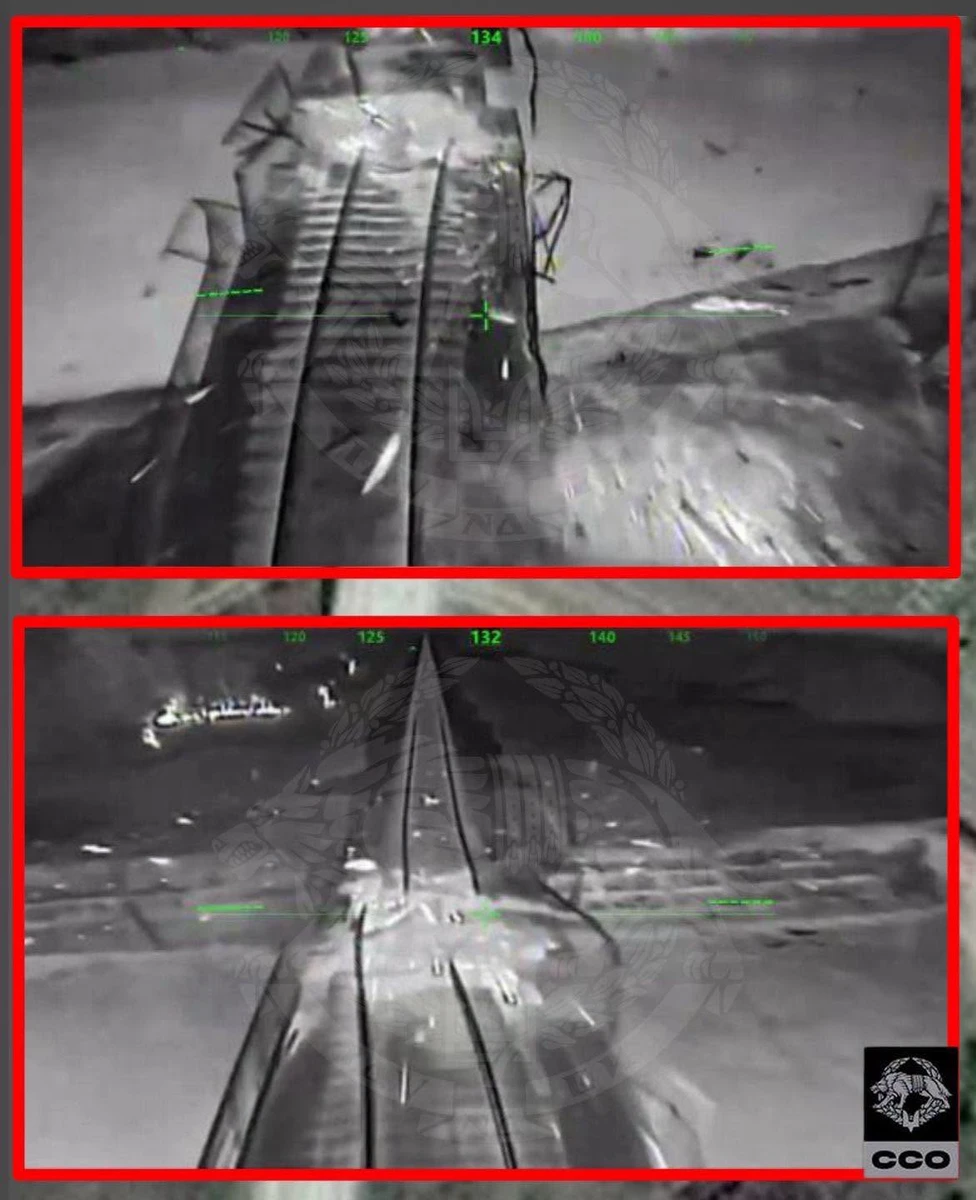 The attacked bridge