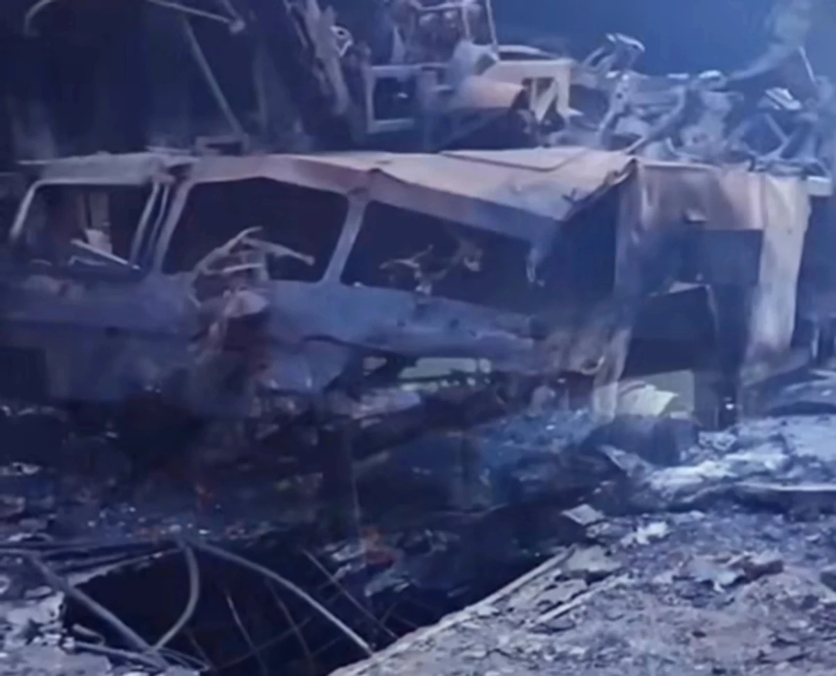 A Russian-made Buk air defence system that was destroyed in Venezuela