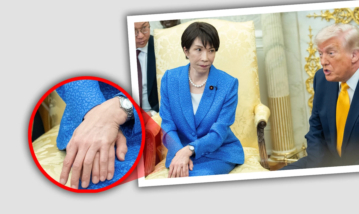 Прем'єр-міністерка Японії Санае Такаїті дивиться на Трампа, коли у відповідь на питання журналіста, чому Вашингтон не повідомив союзників про плани щодо нападу на Іран, той жартує: Хто, як не Японія, розбирається в сюрпризах? Вам треба було попередити мене про Перл-Харбор. Білий дім, 20 березня 2026-го