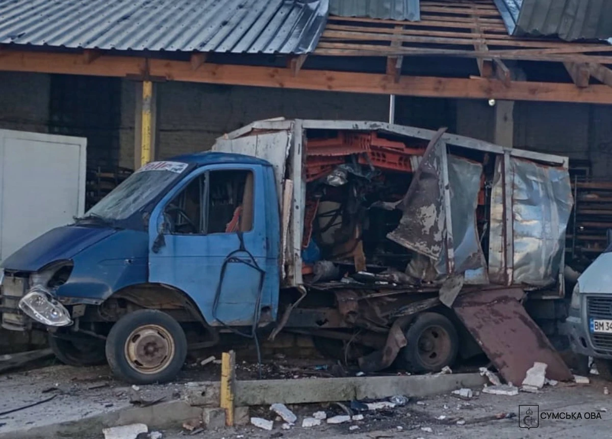 A damaged vehicle