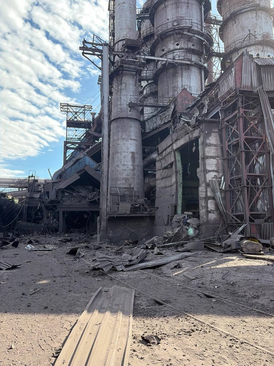 Damage caused by a Russian attack