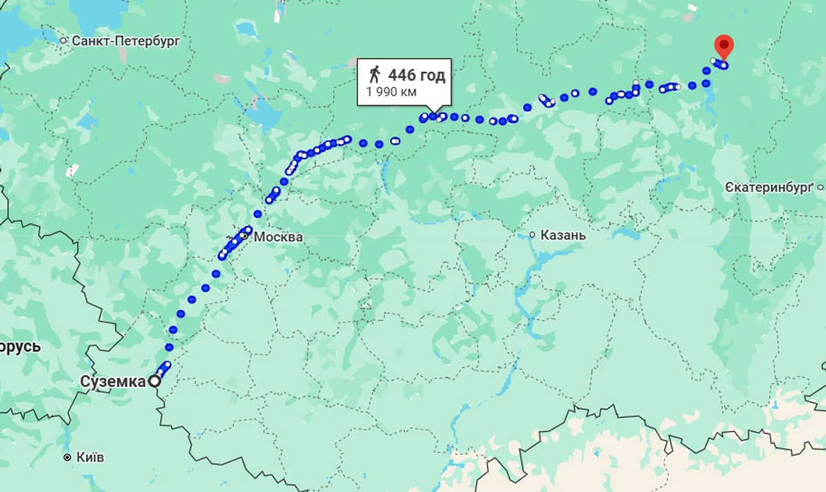 Скриншот із google.maps