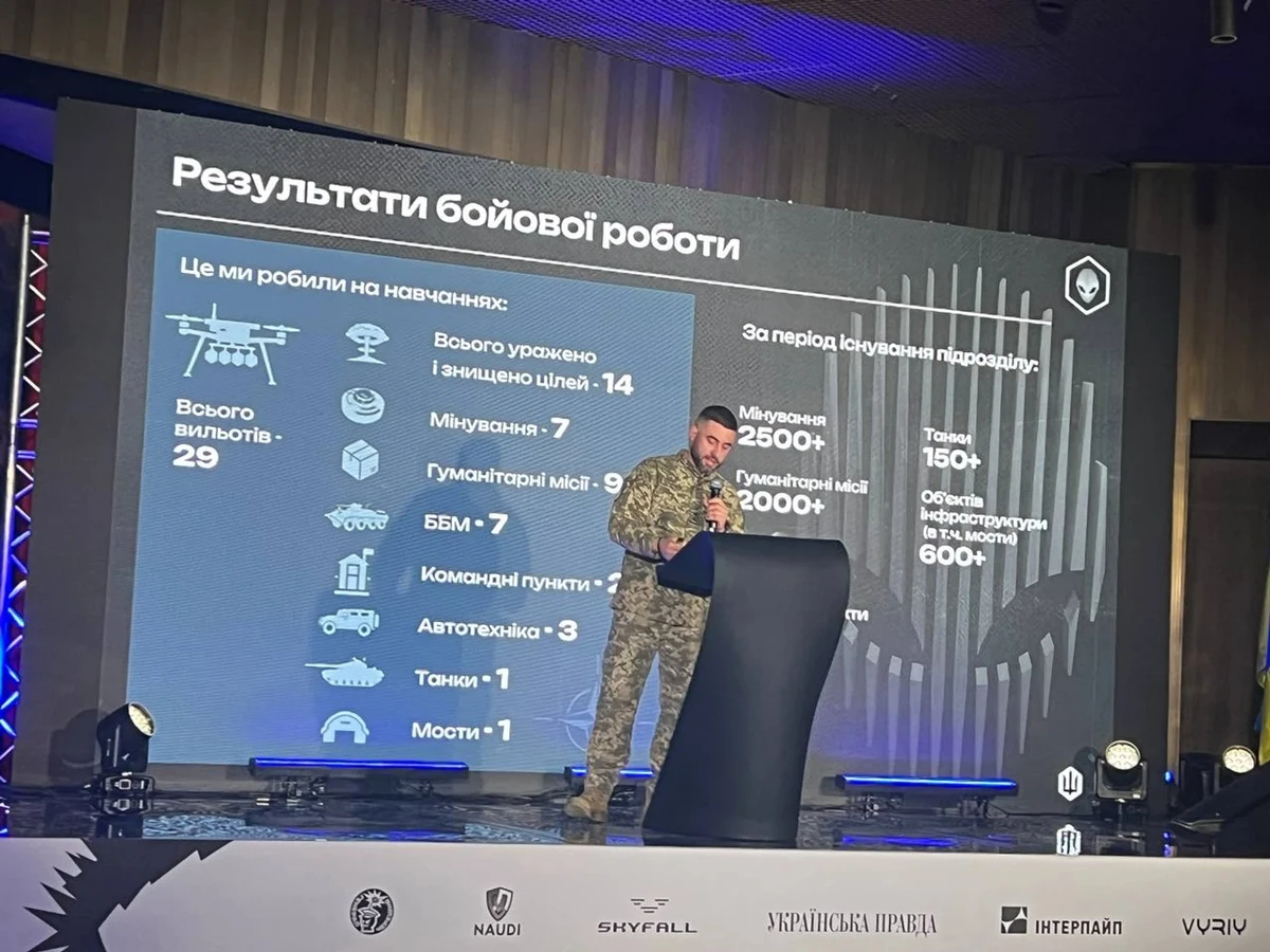 Deputy Commander of the Nemesis Brigade Pavlo Laktionov, during his speech at the Ukrainska Pravda conference “War 2026. Humans vs Machines”