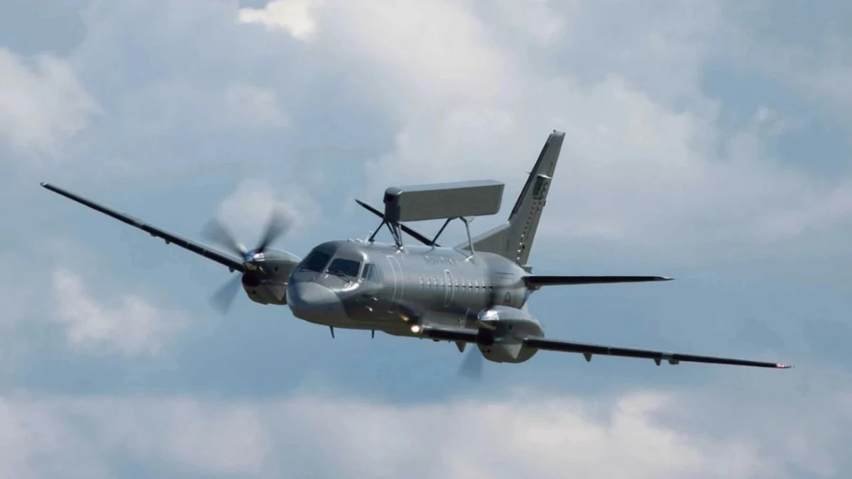 An ASC 890 long-range radar detection aircraft