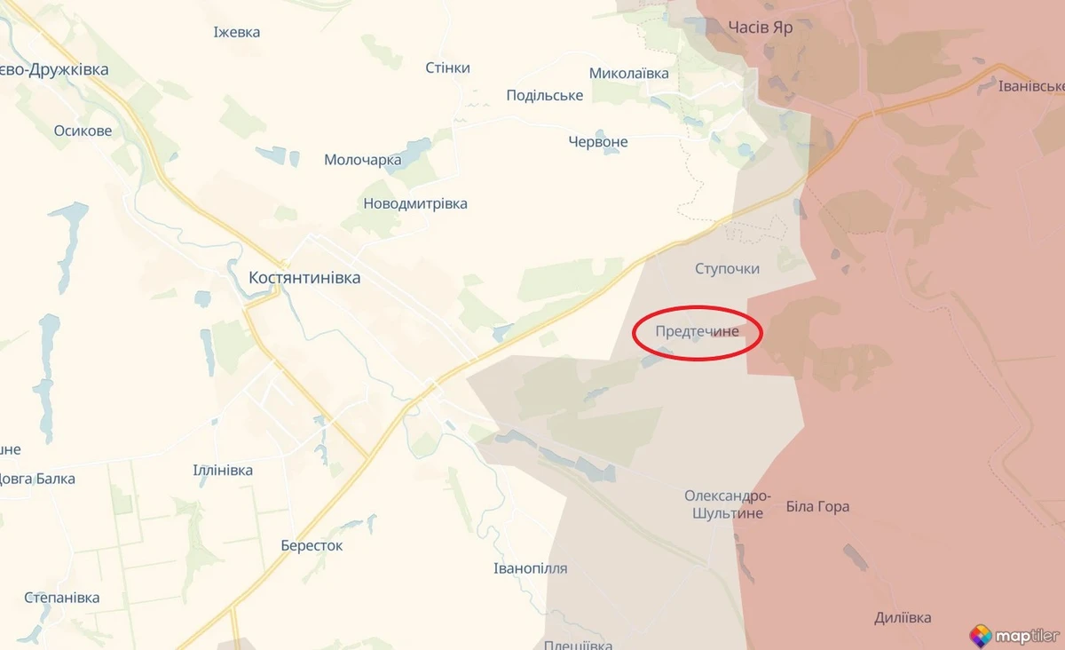 Предтечине. Мапа: DeepState