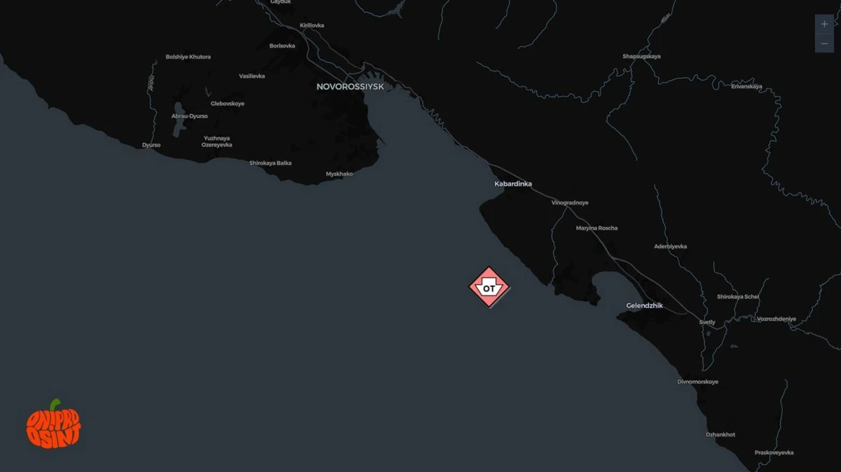Photo of a suspected Russian military facility near the coast