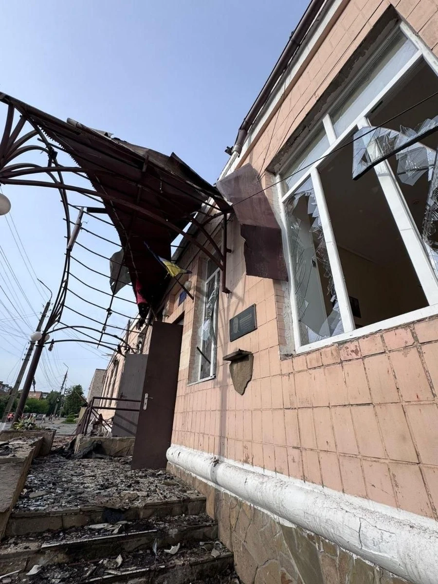 The damaged museum