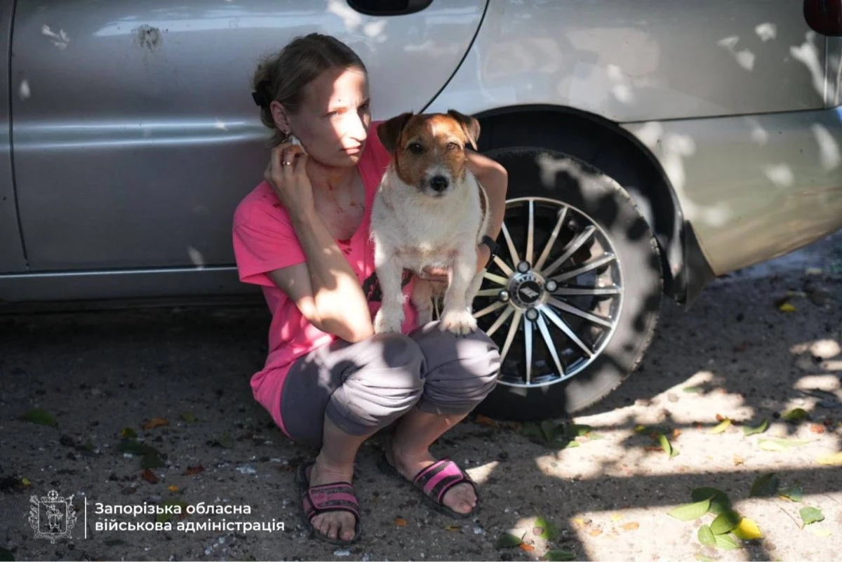 A menina ferida no ataque russo