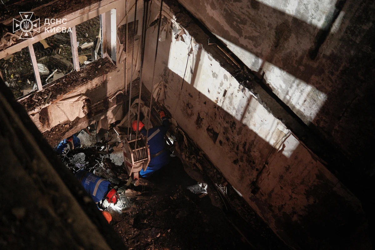 State Emergency Service workers dealing with the aftermath of the attack