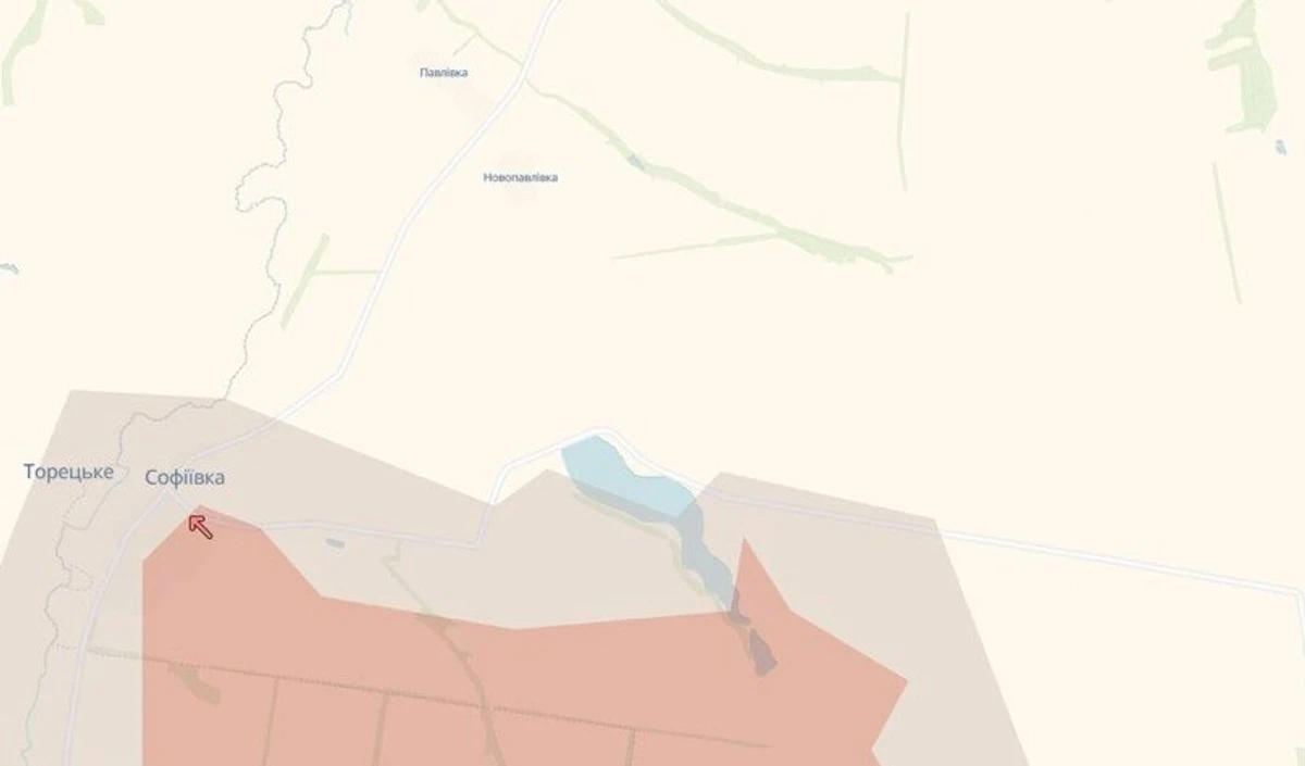 Новопавлівка на мапе DeepState