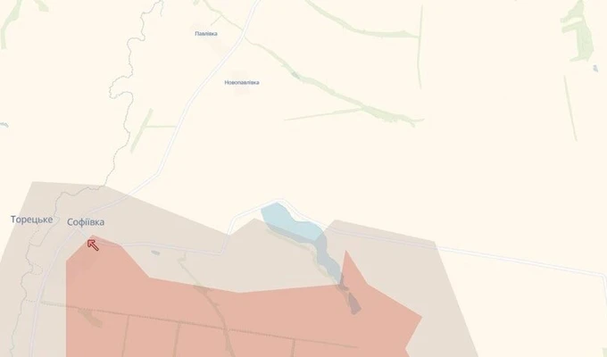 Новопавлівка на мапі DeepState