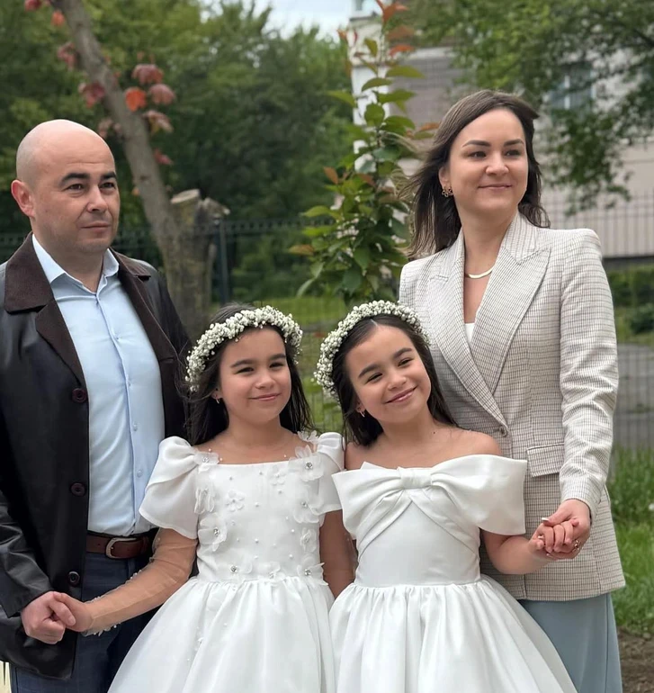 Yurii with his family.