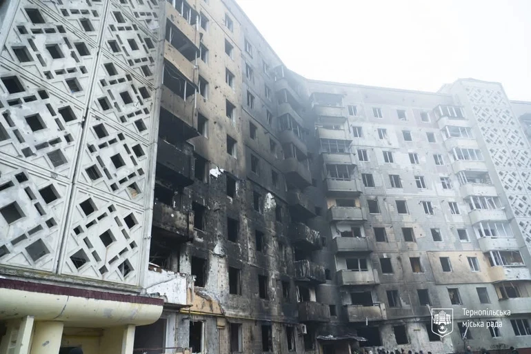 The home of Volodymyr's relatives destroyed by a Russian missile.