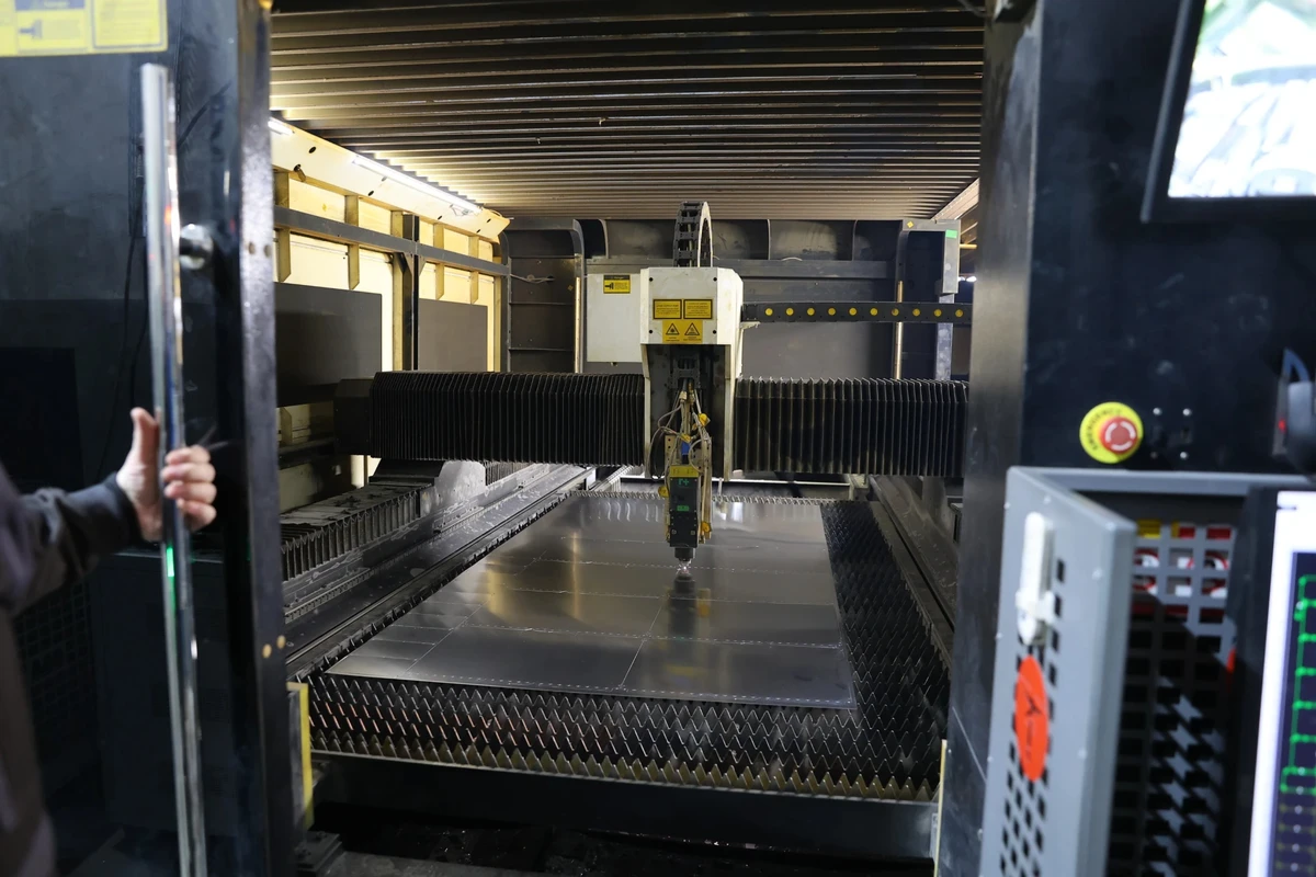 A laser metal-cutting machine