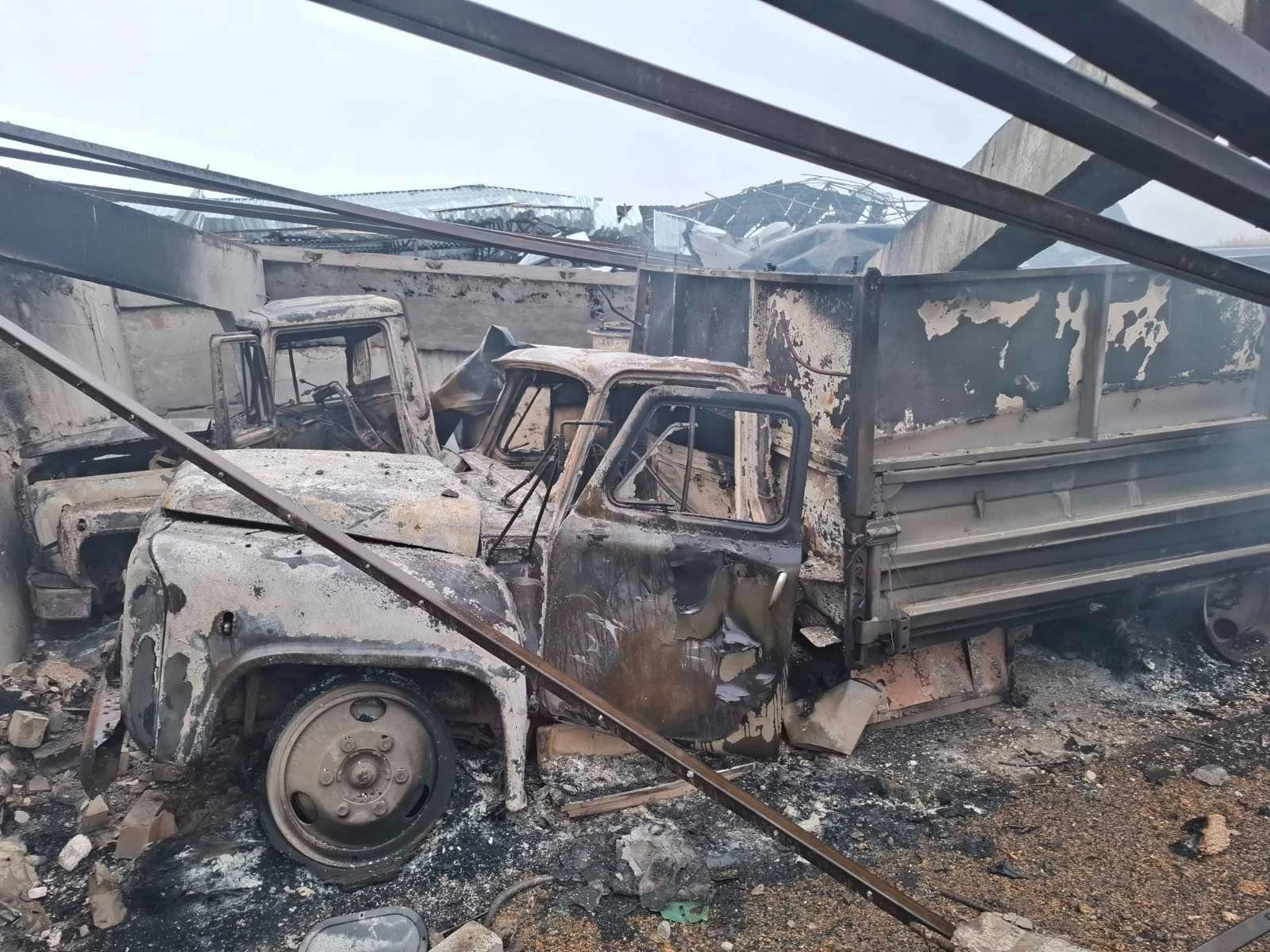 The aftermath of the Russian attack on the agricultural business. Photo: UAC