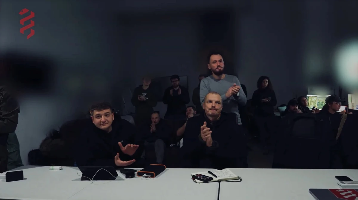 The battalion team after loading the last wounded soldier