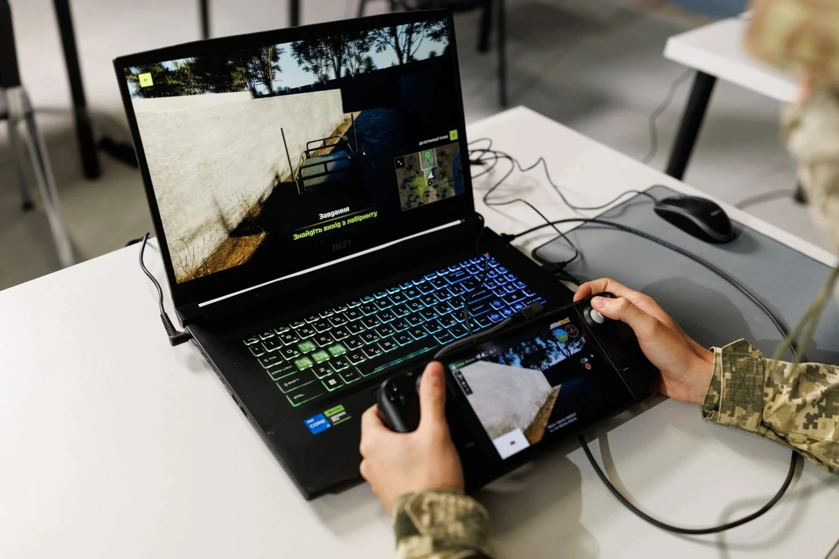 A soldier training via the Shadow simulator.