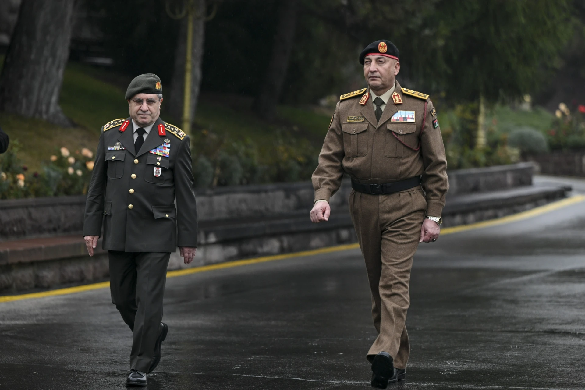 The Chief of the General Staff of Turkey and the Chief of the General Staff of Libya at an official ceremony in Ankara on December 23.
