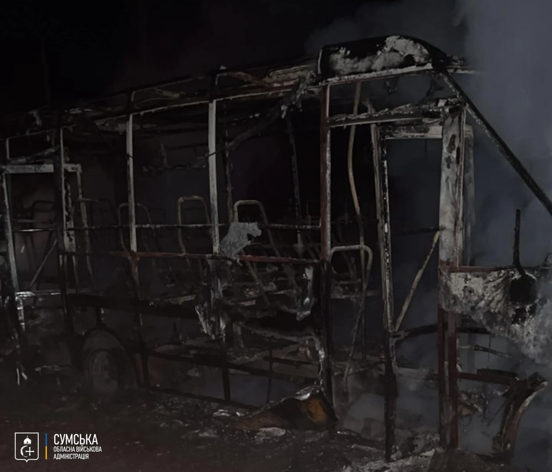 minibus attacked in Sumy Oblast, photo by OVA
