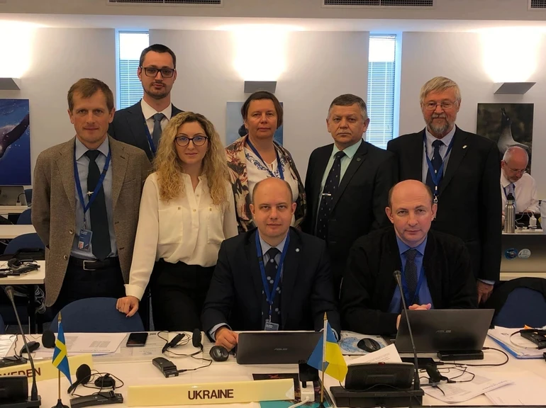 Since 1996, Pshenychnov has represented Ukraine in the Commission for the Conservation of Antarctic Marine Living Resources (CCAMLR). Photo: National Antarctic Scientific Center of Ukraine on Facebook