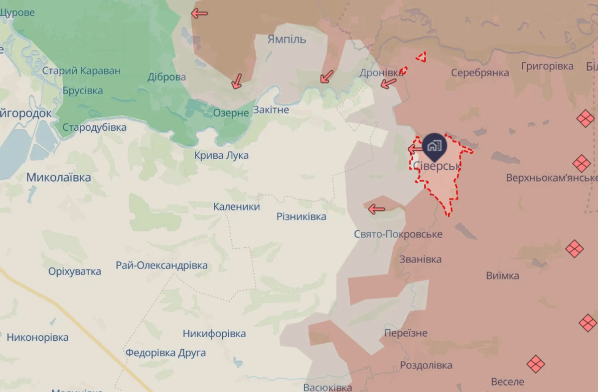 мапа DeepState 22 грудня