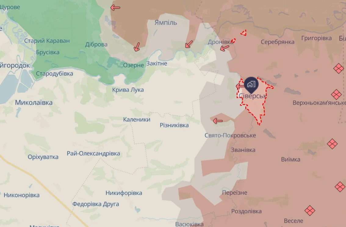 мапа DeepState 22 грудня