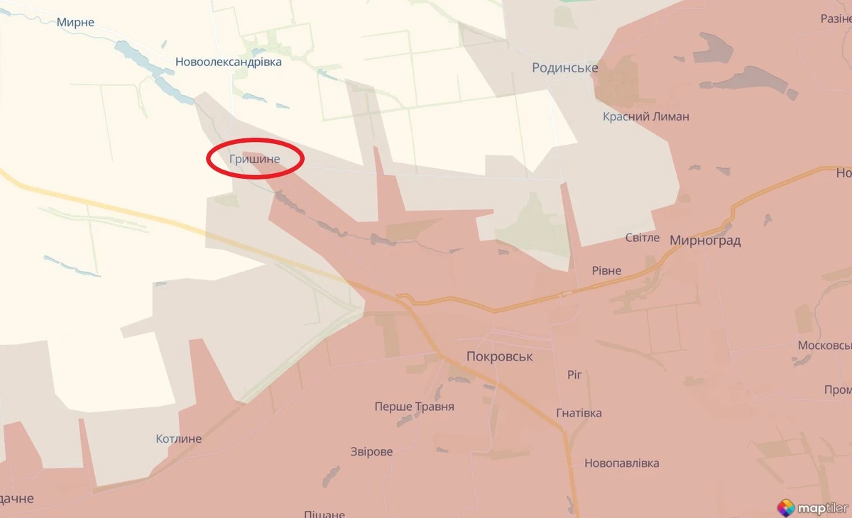 Село Гришино на карте DeepState