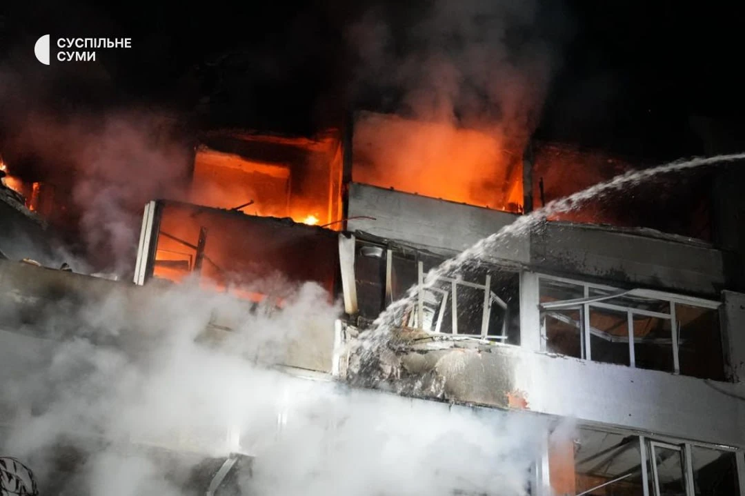 Fire being extinguished