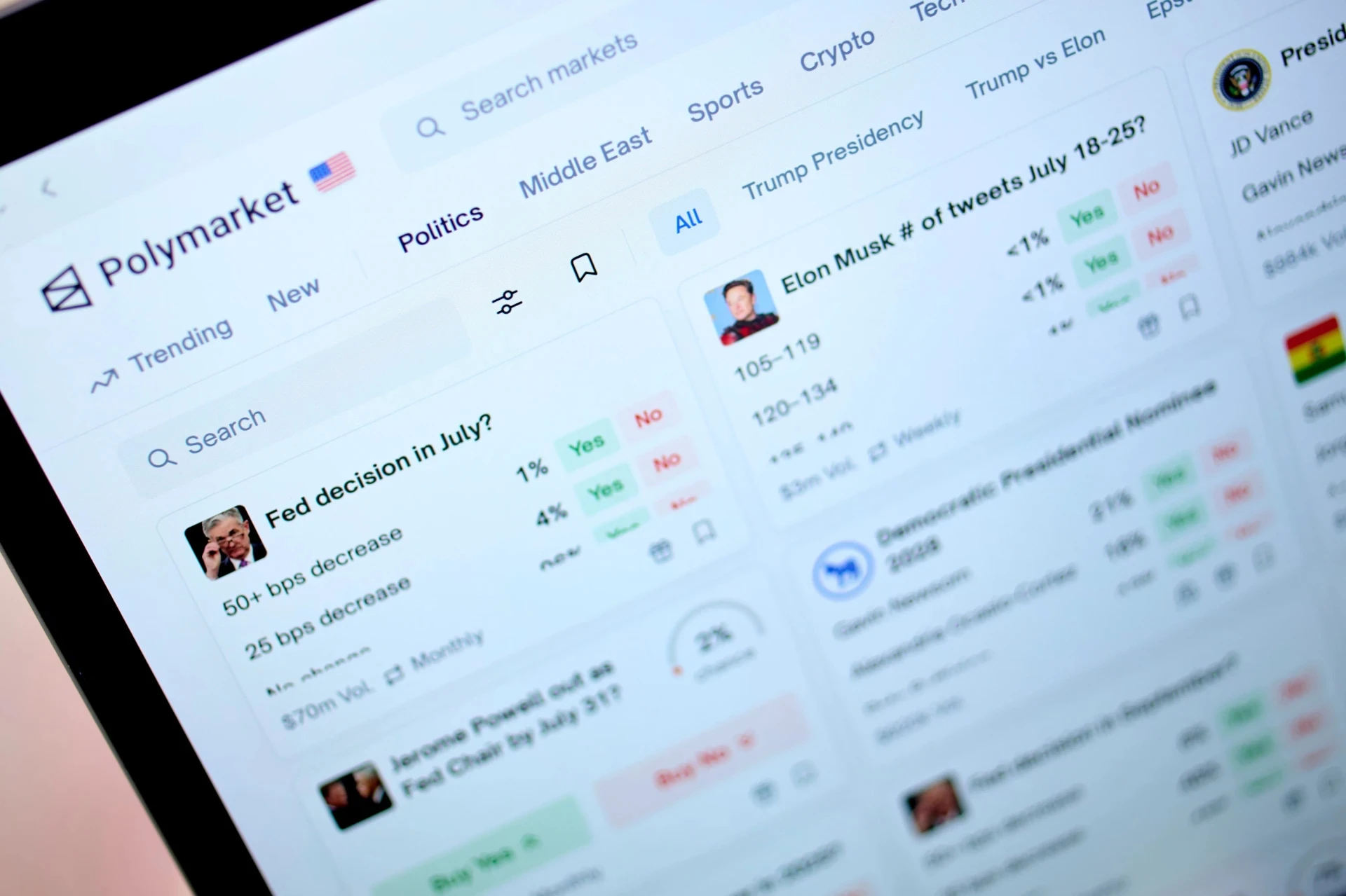 Under Biden, Polymarket was considered an illegal service, but with Trump's return to power everything changed.