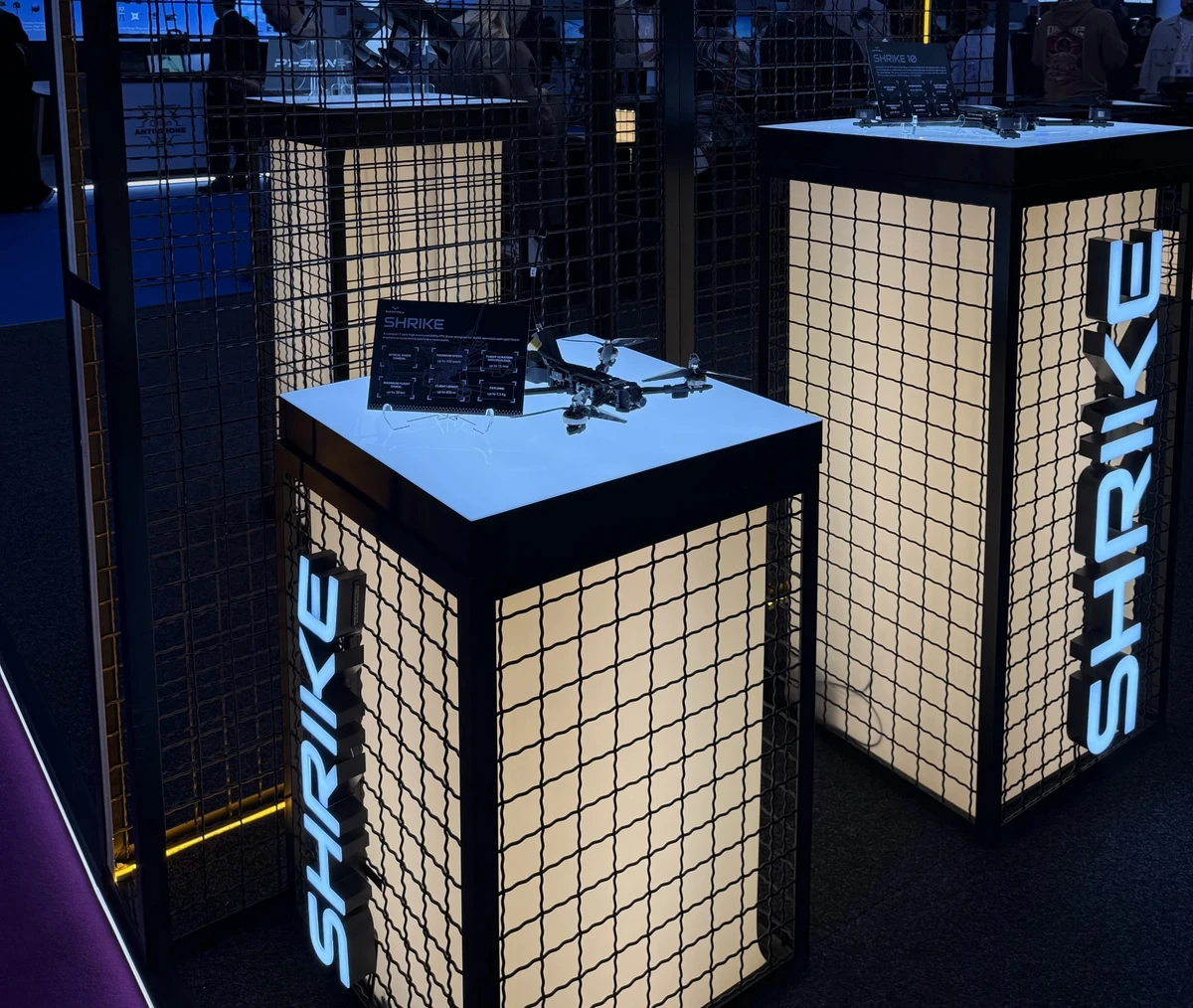 Shrike drones at the World Defence Show 2026.