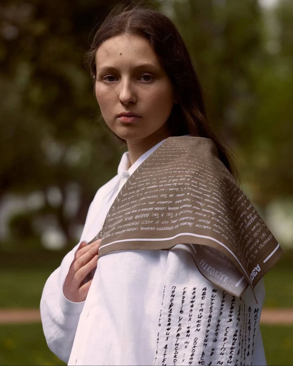 LITKOVSKA x Azov.One shirt embroidered with prayers for the soldiers