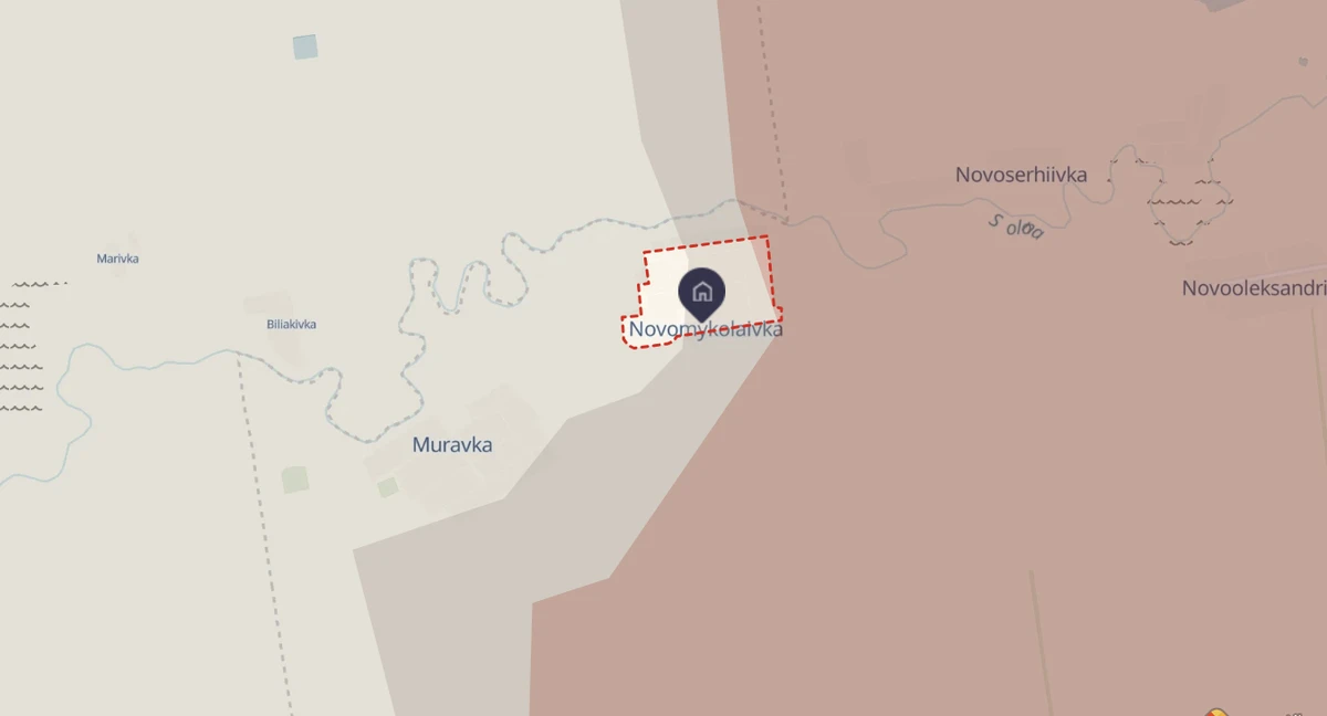 The village of Novomykolaivka