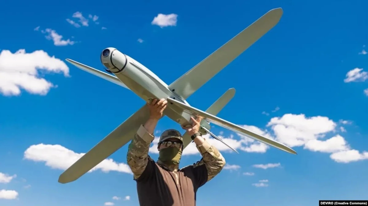 A Ukrainian serviceman and a Bulava drone