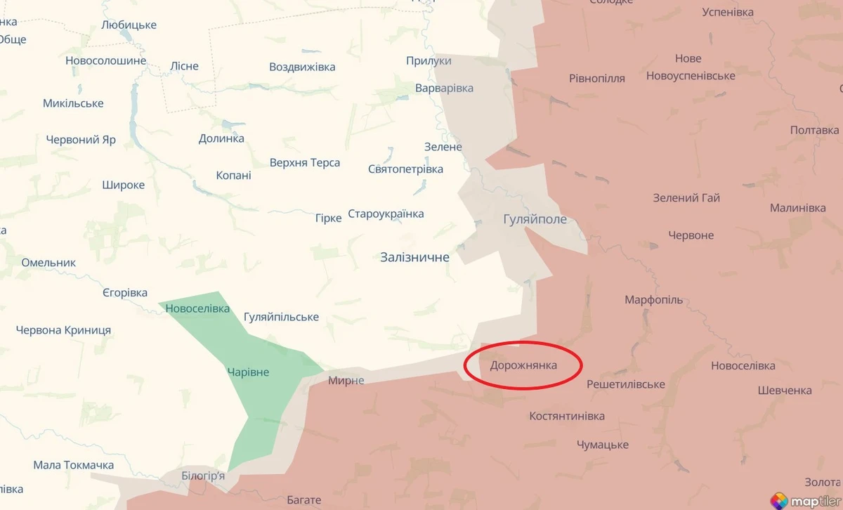 Дорожнянка. Мапа: DeepState