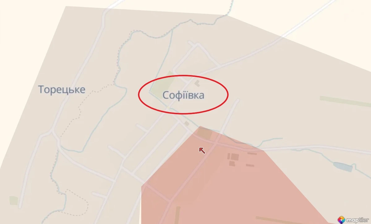 Софіївка на мапі DeepState