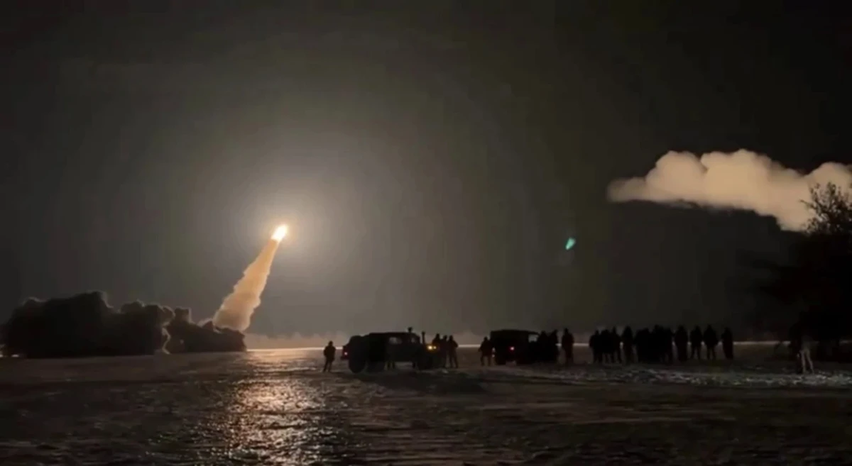 Launch of an FP-5 at the Kapustin Yar range in Russia.