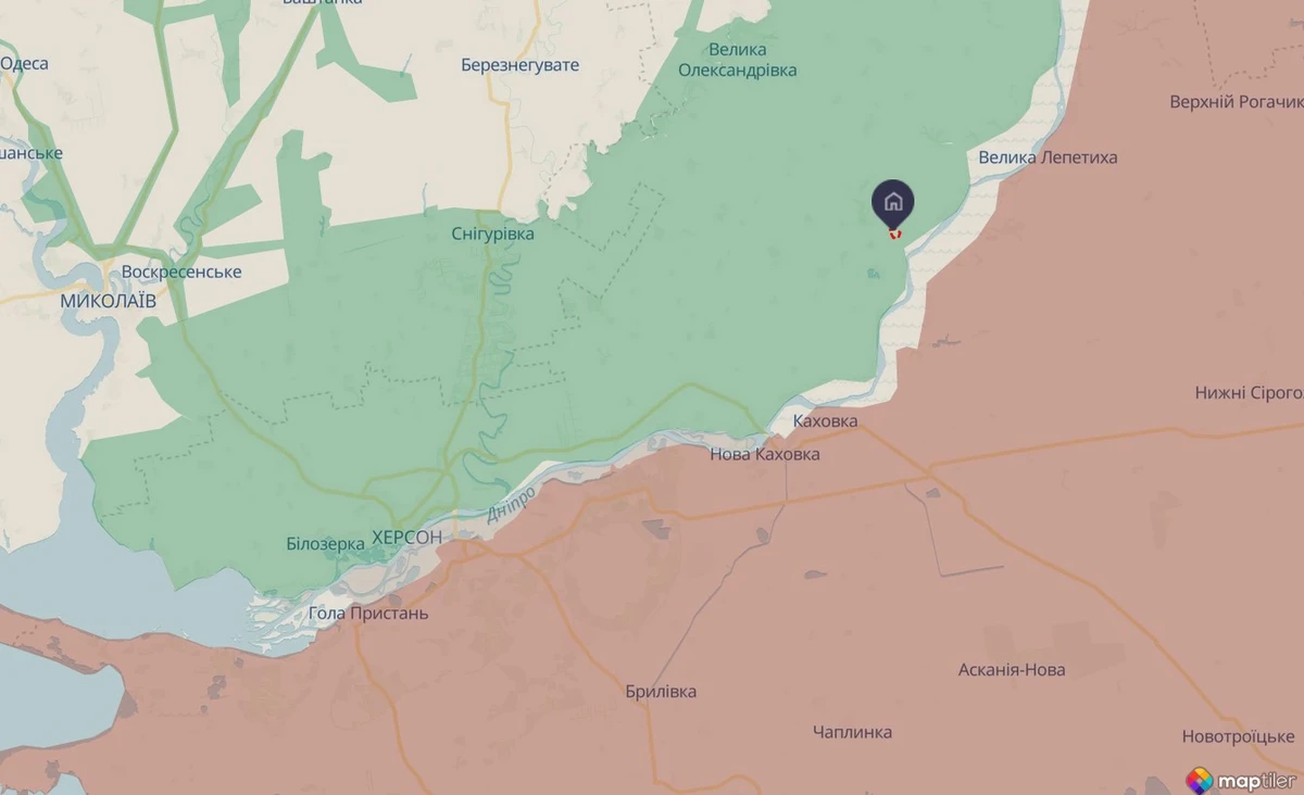 Село Милове на мапі DeepState