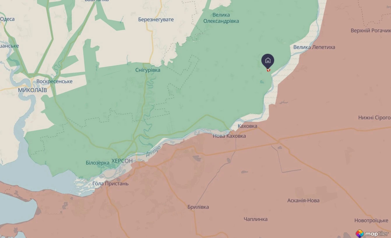 Село Милове на мапі DeepState