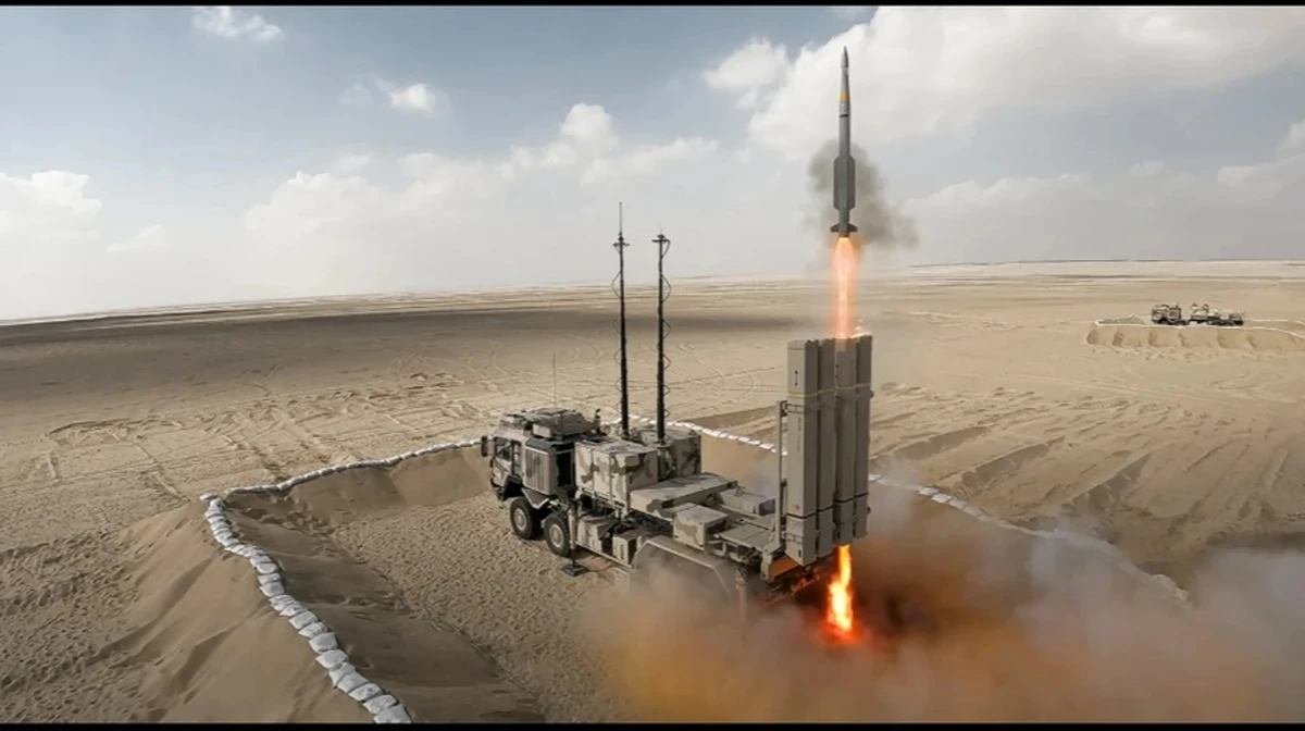 A German IRIS-T air defence system.