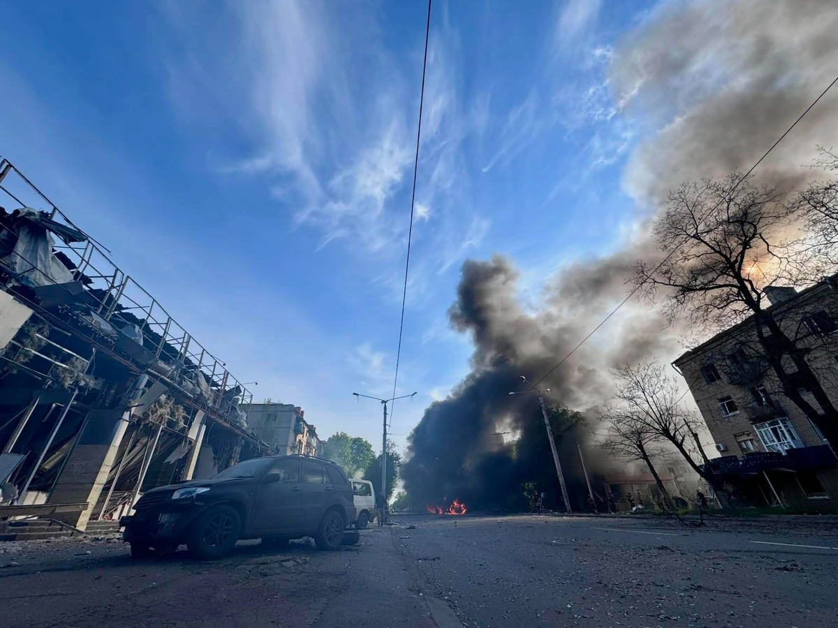 The aftermath of the Russian attack on Kramatorsk.