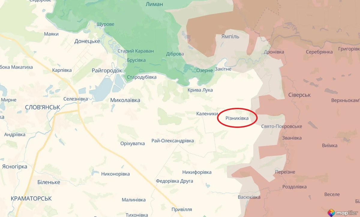 Різниківка. Мапа: DeepState