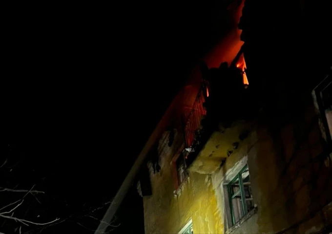 Balcony on fire