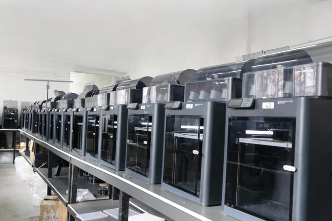 3D printers used to produce plastic elements