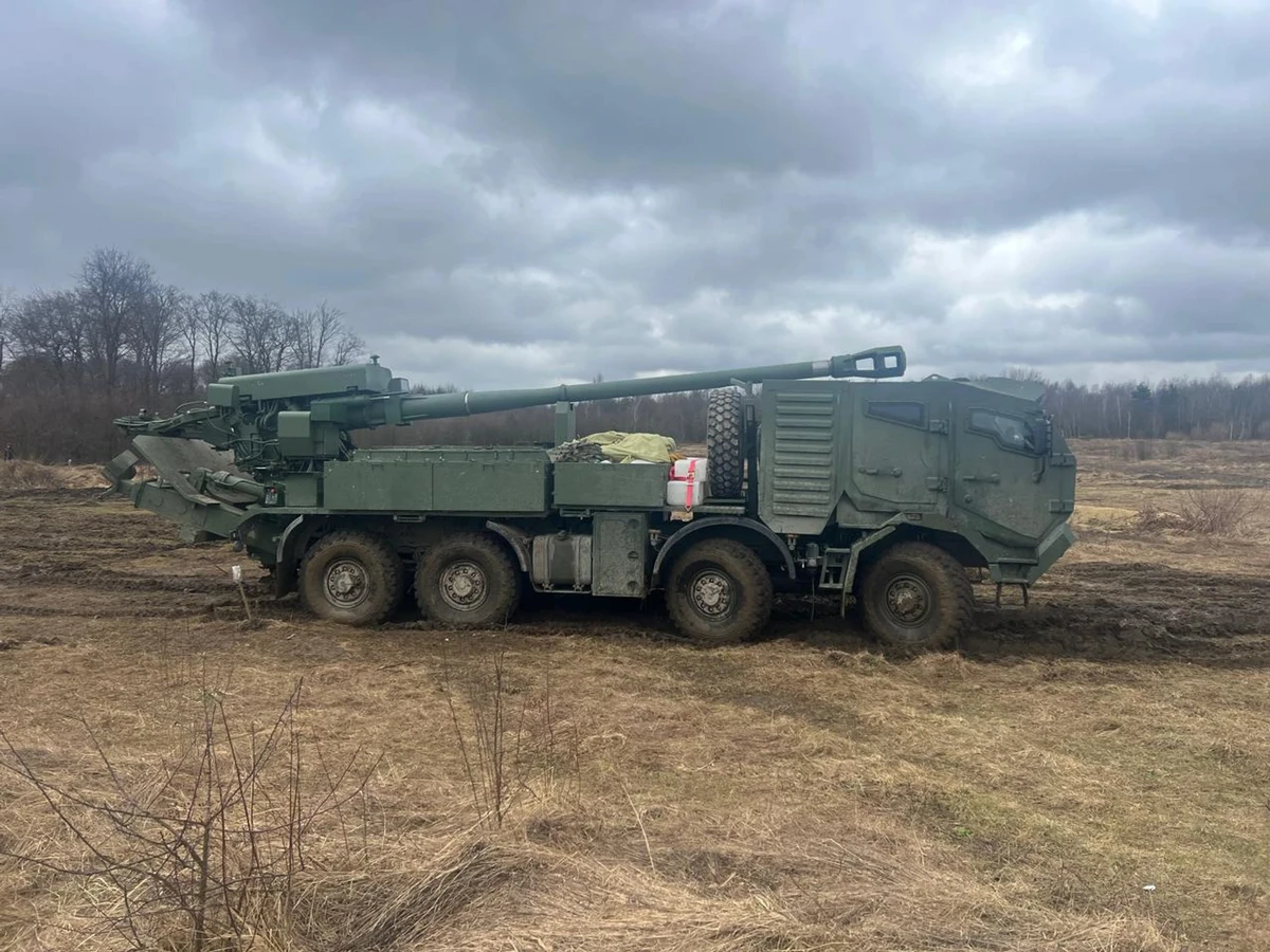 Ukrainian-made self-propelled artillery system Bohdana.