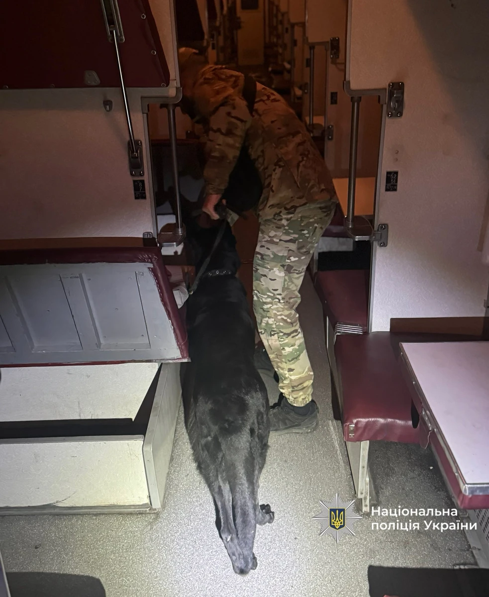 перевірка поїзда на Івано-Франківщині, фото поліції