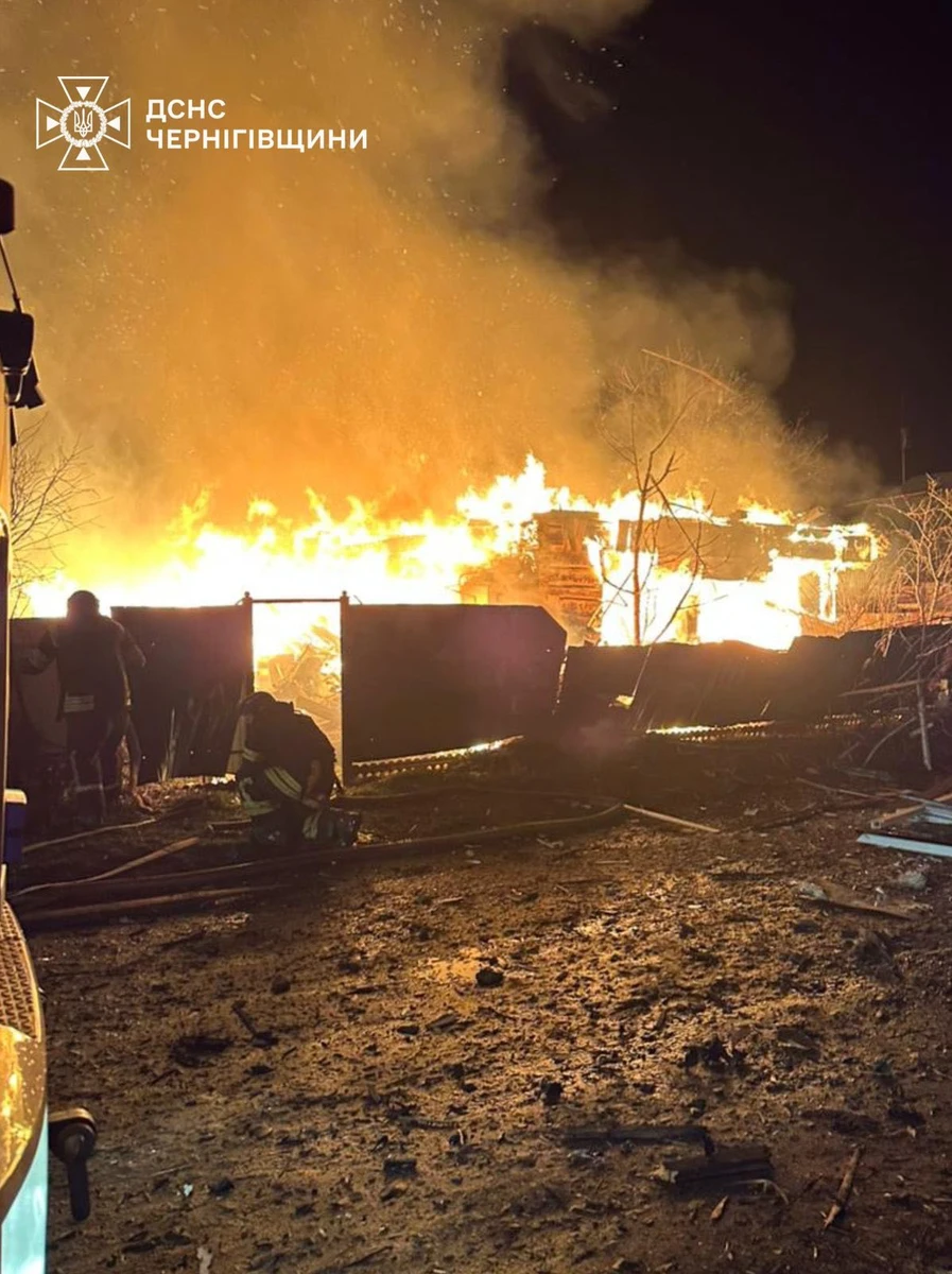 Firefighters extinguishing the fire