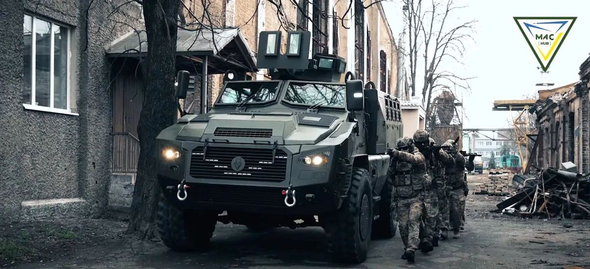 MAC HUB armoured vehicle.
