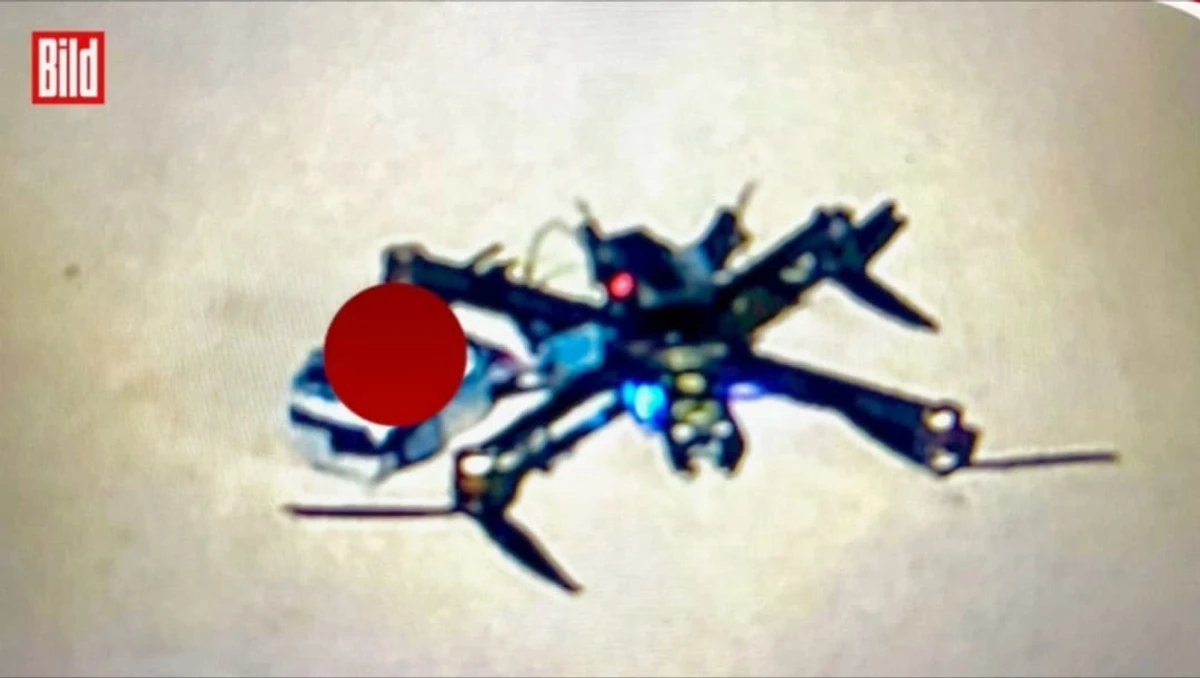 A drone spotted near a Ukrainian plane in Leipzig
