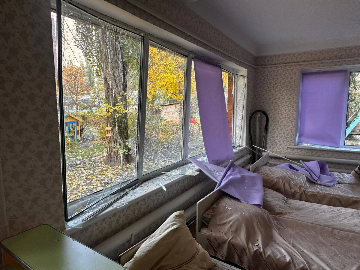 The aftermath of the Russian attack.